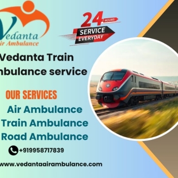 Vedanta Ambulance in Hyderabad provides better health assistance in moving trains without any delay