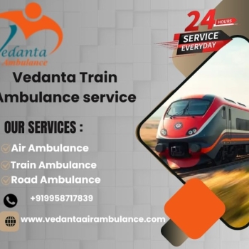 Vedanta Train Ambulance Services provides you with high-class medical services during travel
