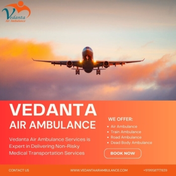 Superb and Rapid Air Ambulance with Medical Aid from Patna via Vedanta