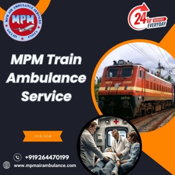 MPM offers a reliable and careful transfer in a Train Ambulance in Allahabad