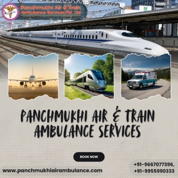 For long-distance travel, Panchmukhi Train Ambulance in Patna is the top choice
