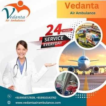 Book Safely and Rapid Vedanta Air Ambulance Service in Varanasi with Healthcare Facility