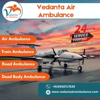 Unmatched Air Ambulance Service with Medical Setup from Kolkata via Vedanta