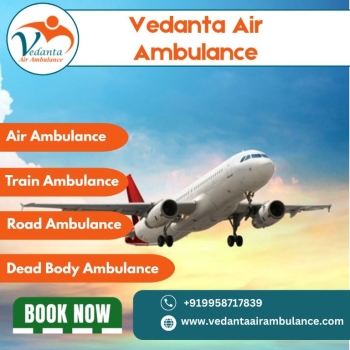 Wonderful Air Ambulance with Medical Setup from Delhi via Vedanta