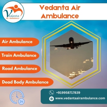 Easy and Swift Air Ambulance with Medical Crew from Kolkata via Vedanta