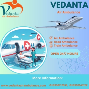 Book a Trustworthy Vedanta Air Ambulance Service in Ranchi with an ICU Facility at Low-rate