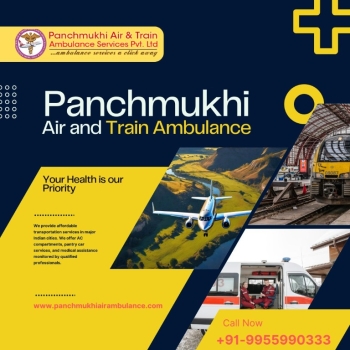 Hire Superior Air Ambulance with Well Organised Medical Setup from Patna by Panchmukhi