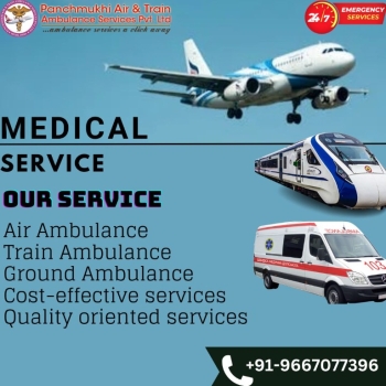 Panchmukhi Train Ambulance in Guwahati provides a cozy transit option