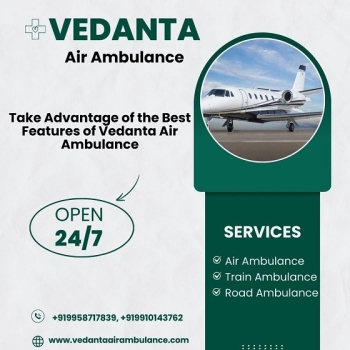 Vedanta Air Ambulance Service in Dibrugarh for Secure and Wonderful Patient Shifting Service
