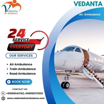 Vedanta Air Ambulance Service in Ranchi for the Best and Secure Patient Transfer Service