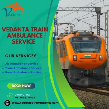 Book a hassle-free Vedanta Train Ambulance with the best medical services in Varanasi