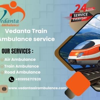 Vedanta Train Ambulance in Guwahati arranges each step depending on your situation