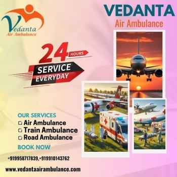 Vedanta Air Ambulance Service in Raipur for Secure and Reliable Patient Shifting Service