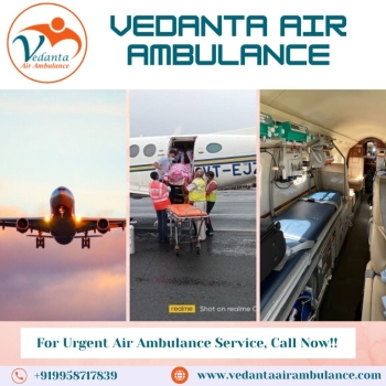 Select an Air Ambulance with Matchless Medical Care in Patna via Vedanta