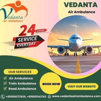 Vedanta Air Ambulance Service in Bhopal with Top-class Healthcare facility at Lowest Price