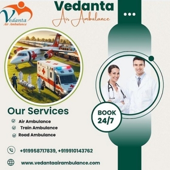 Take Vedanta Air Ambulance Service in Indore with a Healthcare Facility at the Lowest Price