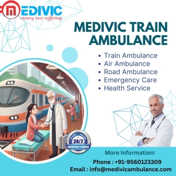 Medivic Train Ambulance in Mumbai provides transportation with all the necessary preparations