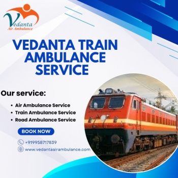Select risk-free Vedanta Train Ambulance in Pune with the best modern ICU setup
