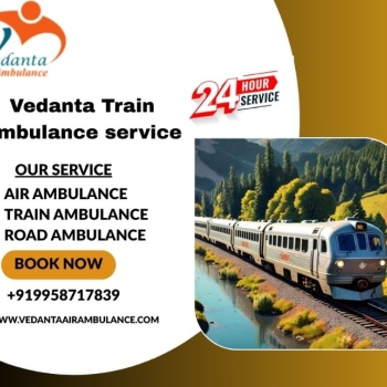 Vedanta Train Ambulance in Ernakulam is fully equipped to carry out immediate patient transfer