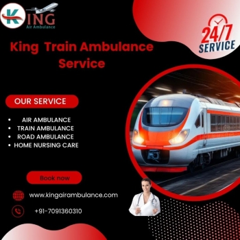 King Train Ambulance in Patna- Experience a Relaxing Journey to Your Source Destination