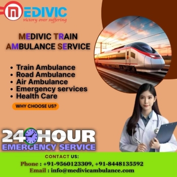 Medivic Train Ambulance in Patna serves its purpose no matter what situation you are facing