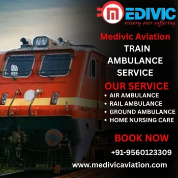 Medivic Aviation Train Ambulance for Patient Transport with Advanced ICU Facilities in Guwahati