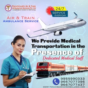 With All Remedial Supplies, Hire Air Ambulance Services in Ranchi by Panchmukhi
