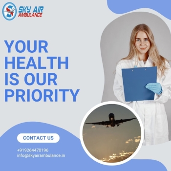 Sky Air Ambulance from Kolkata to Delhi is a transport for medical patients fast