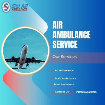 Sky Air Ambulance from Patna to Delhi operates with the Best Patient Transport  with Comfort and Safety