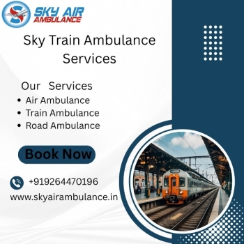Use Sky Train Ambulance Services in Siliguri that has world-class medical facilities at low charges