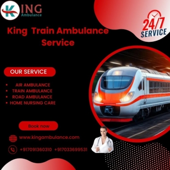King Train Ambulance Service in Varanasi provides fast transfer of your patient to the hospital for better treatment