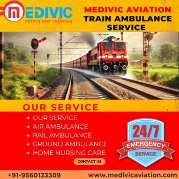 Medivic Aviation Train Ambulance in Kolkata Provides Continuous Transfer at Economical Prices