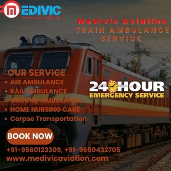 Medivic Aviation Train Ambulance in Patna Offers Medical Staff for the Safe Transport of Patients