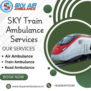 Book SKY Train Ambulance Services in Silchar with Hi-Tech Medical Setup