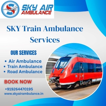 Use  sky Train Ambulance services in Gorakhpur  under a capable physician and take care of team