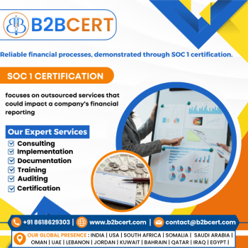 Get SOC 1 Certification in USA with Expert Consulting Support