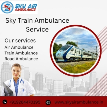 Use Sky Train Ambulance Services to shift your critical patient in Siliguri with high tech medical setup