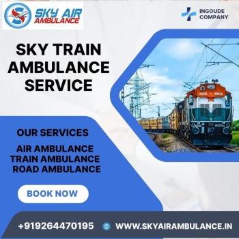 Now book Sky Train Ambulance Services in Jabalpur and provide safe transportation to patients at affordable prices