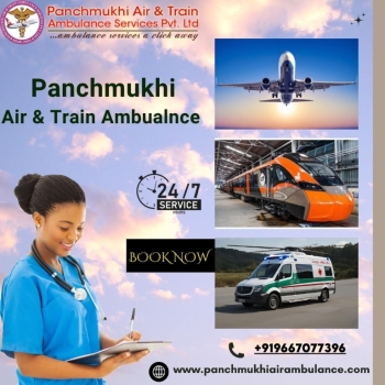 Panchmukhi Train Ambulance Services in Ranchi ensures safe and easy patient transportation.