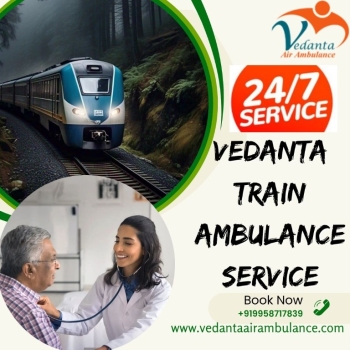Vedanta arranges for those with medical needs to travel in a train ambulance in Bangalore