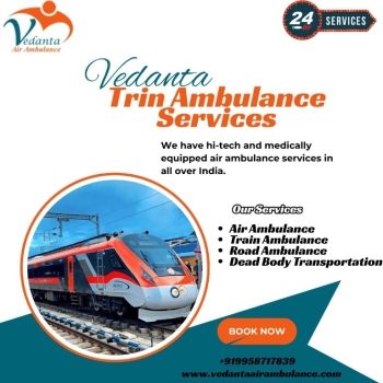 Vedanta Train Ambulance in Kochin makes emergency travel extremely smooth and safe