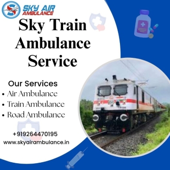 Use Sky Train Ambulance Service with Mini Medical Team in Raipur