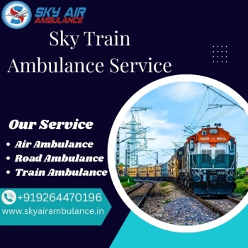 Get Sky Train Ambulance Service in Indore to transport your patient