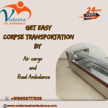 Vedanta Dead Body Transportation in Varanasi are moved using a Freezer Box