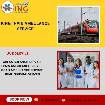 Select King Train Ambulance for Long Covering Distance Travel from Delhi