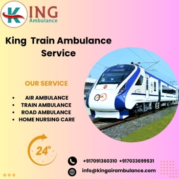 King Train Ambulance in Raipur provides a safe and comfortable transfer facility to the patients