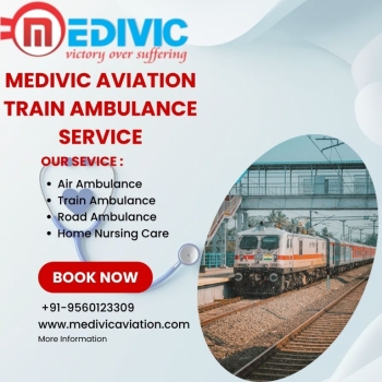 Medivic Aviation Train Ambulance Service in Delhi Uses Equipment and Equipped Coaches