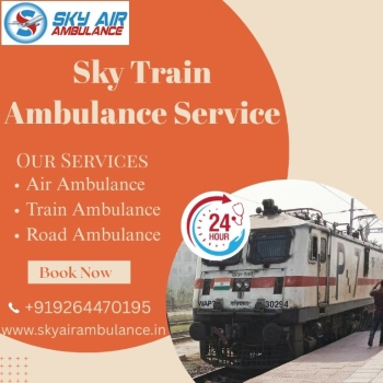 Select Sky Train Ambulance Service in Jabalpur for your critical patient loved ones