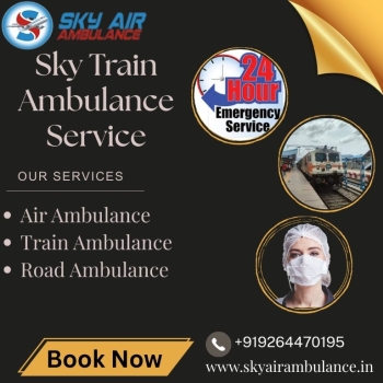 Get Sky Train Ambulance Service with Doctor Support Team in Jabalpur