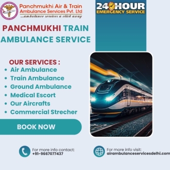 Panchmukhi Train Ambulance from Guwahati is an economical patient transfer option